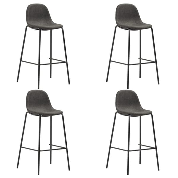 Bargrupp 5 delar tyg mörkgrå