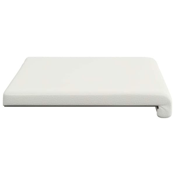 Bänk kudde Konstläder Vit Djup 35 cm