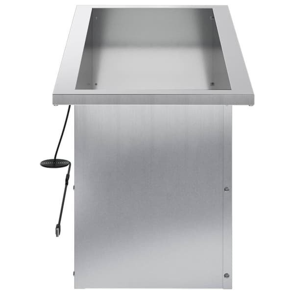 Odlingslåda med LED Silver 30 x 80 x 30 cm Galvaniserat stål