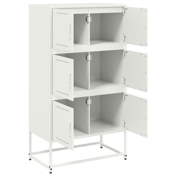 Skänk vit 68,5x38,5x123,5 cm stål