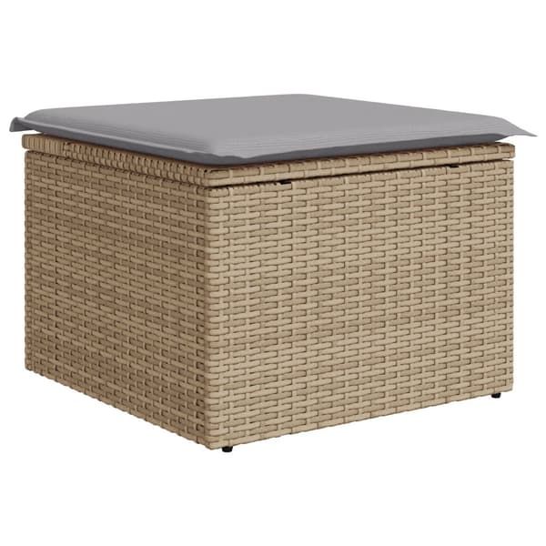 Soffset med kudde 9 pcs Beige och Ljusgrå konstrotting