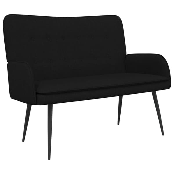 2-sits soffa Svart 115 x 61 x 87 cm tyg