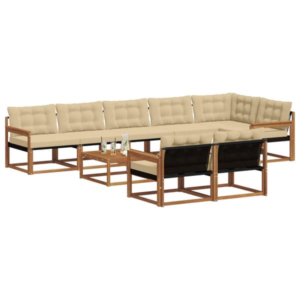 Utomhussoffset 9 st Naturlig och Beige