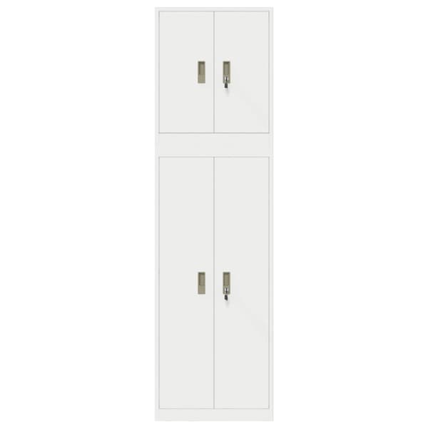 Förvaringsskåp 2 st 60 x 40 x 210 cm Stål Låsbar