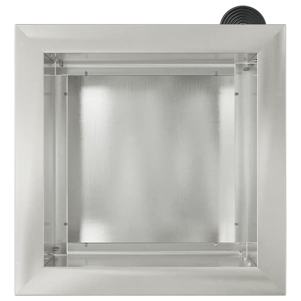 Odlingslåda med LED 2 st Silver 30 x 30 x 30 cm Rostfritt stål