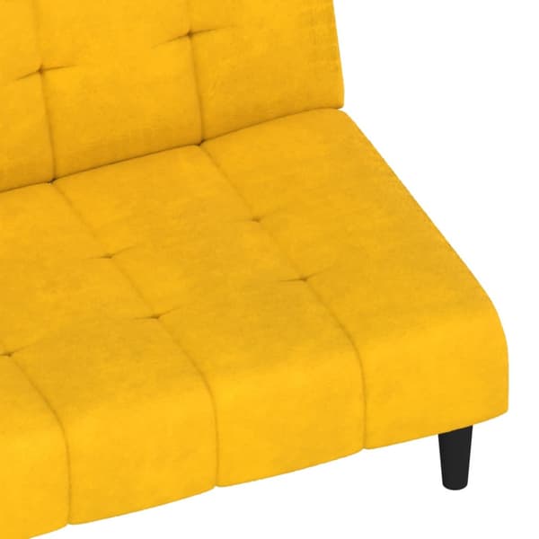 Bäddsoffa 2-sits gul sammet