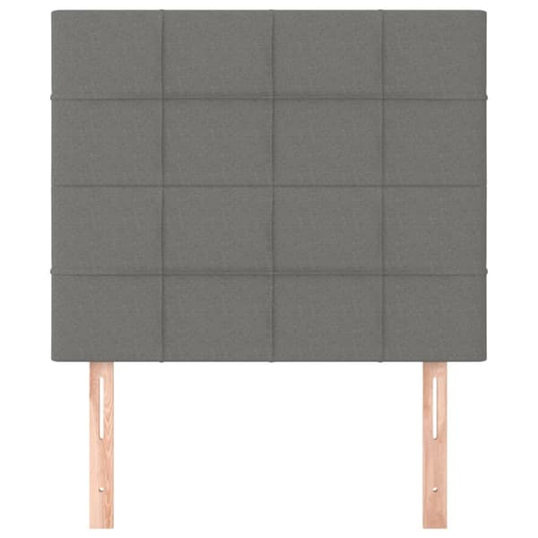 Sänggavel mörkgrå 90x5x118/128 cm tyg