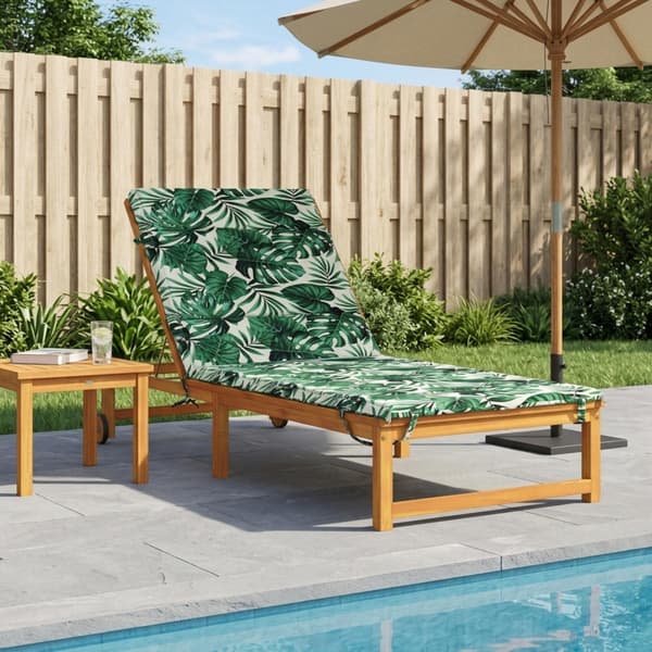 Solstol Kudde GEMERT 100% Polyester Bladmönster 200 x 90 x 3 cm | Fyndiq