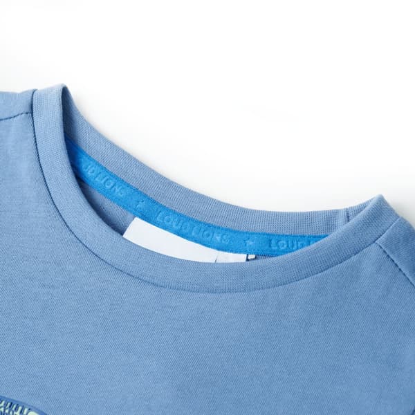 T-shirt för barn medelblå 104