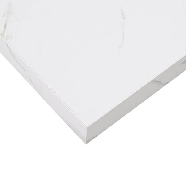 Vägg hylla Väggmonterat Vit marmor 90 x 23,5 x 3,8 cm
