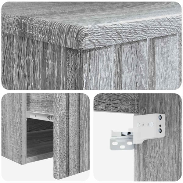 Väggmonterad Handfat Vanity Grå Sonoma 39 x 41 x 62,5 cm