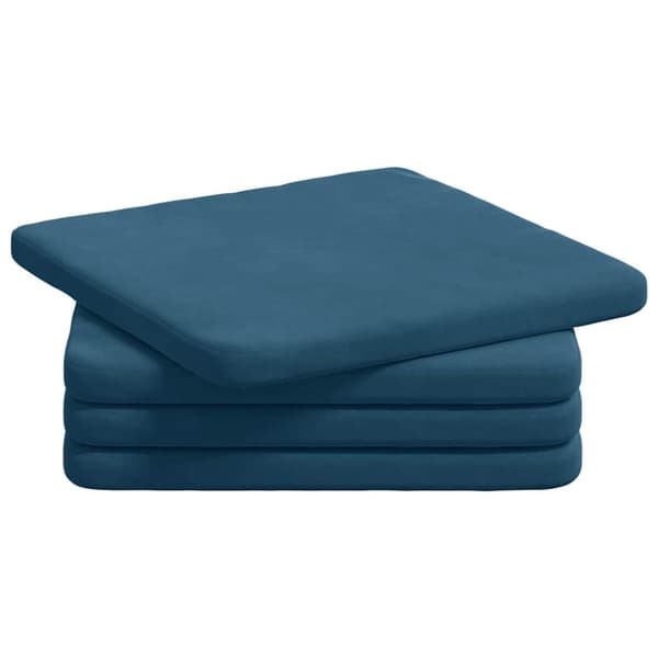 Sittkuddar 4 pcs Blå 40 x 40 x 3 cm Sammet