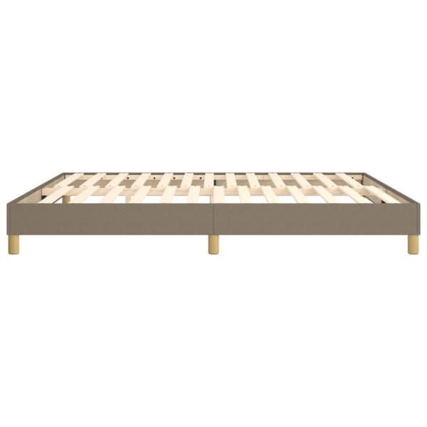 Boxspring-sängram taupe 160x200 cm tyg