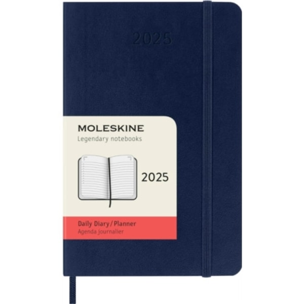 Moleskine 2025 12-Month Daily Pocket Softcover Notebook: Sapphire Blue