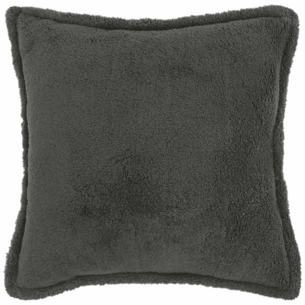 Kuddöverdrag 6 st HOUTEN Mörkgrå 65 x 65 cm Bouclé