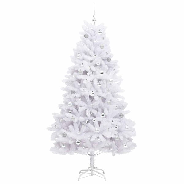 Plast Hingad Julgran Vit 210 cm PVC och stål