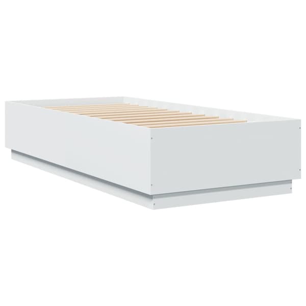 Sängram vit 90x200 cm konstruerat trä
