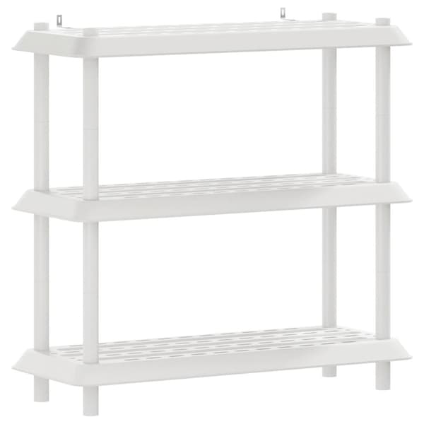 Hyllsystem 3 nivåer 100 x 40 x 96 cm PP Vit