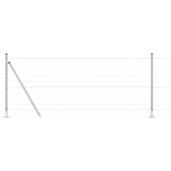 Stängselstolpe Galvaniserad 25 x 1 m Stål