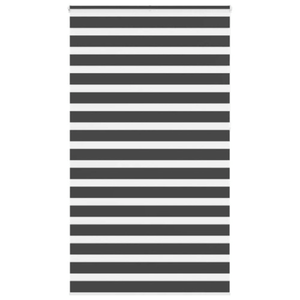 Rullgardin zebra svart 125x230 cm tyg bredd 120,9 cm polyester