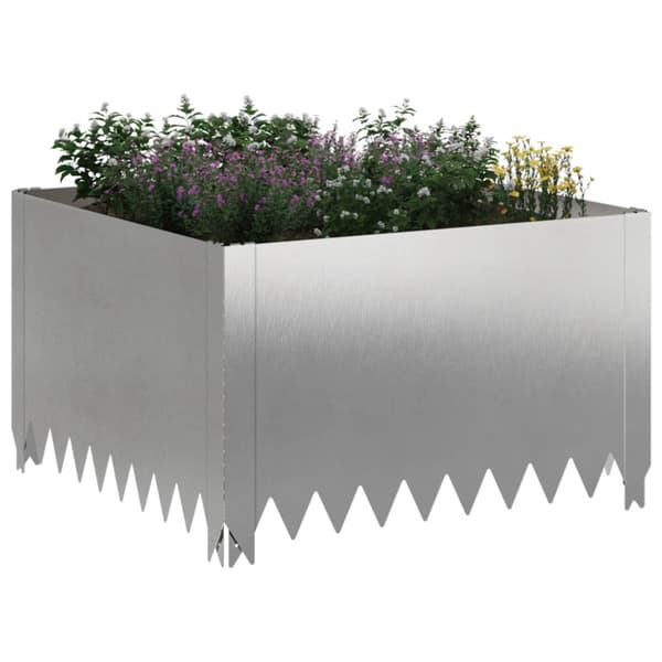 Kant för gräsmatta 60 x 60 x 35 cm Stål Silver