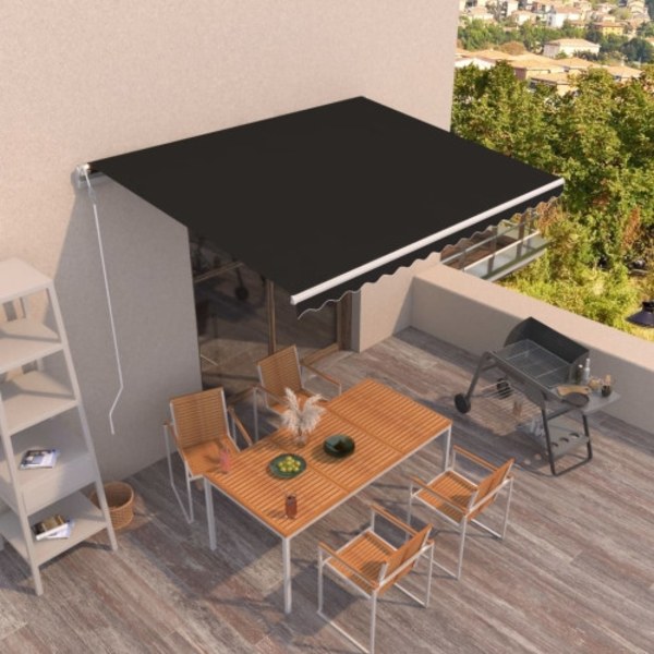 Automatisk markis 400x350 cm antracit
