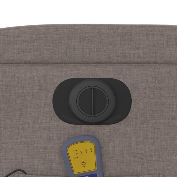 Elektrisk massagefåtölj taupe tyg