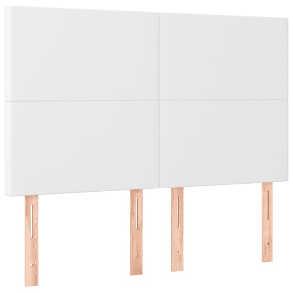 Ramsäng med madrass vit 140x200 cm konstläder