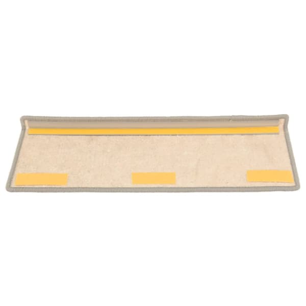 Trappmattor 15 st 65x21x4 cm silverfärgade rektangulära kanter