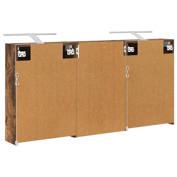 Badrumsskåpsset 3 st 126 x 16 x 62.5 cm Konstruerat trä