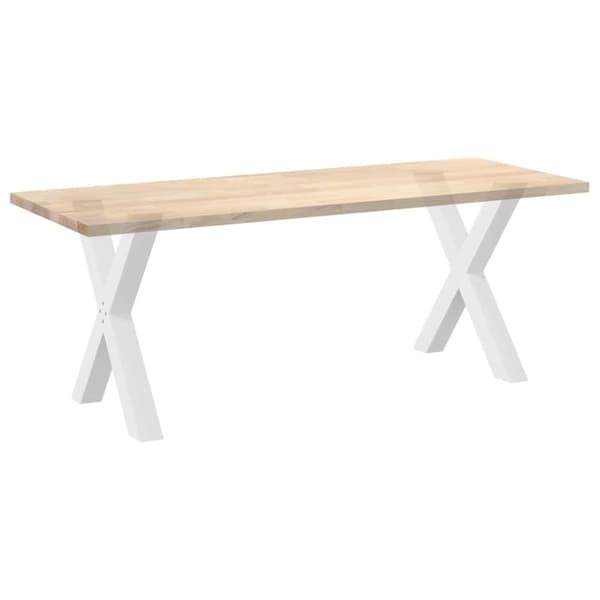 Matbordsben X-formade 2 st vita 80x(72-73) cm stål