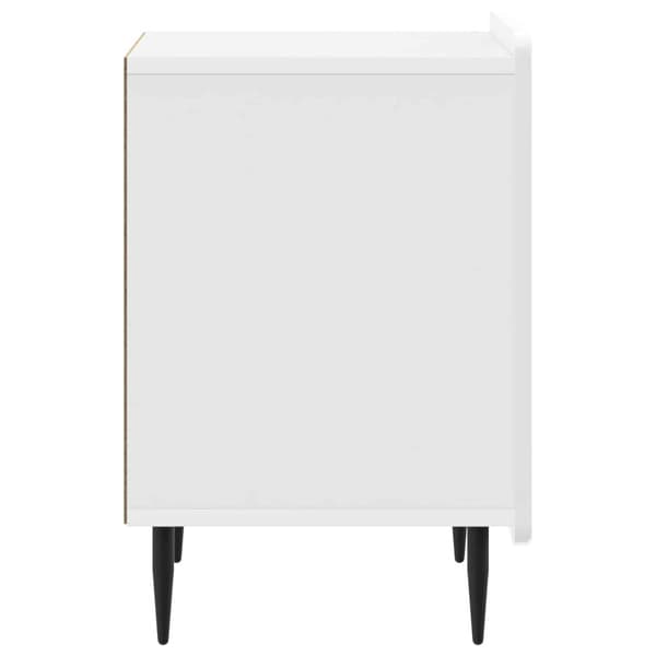 Nattduksbord 2 pcs Vit högglans 43 x 34,5 x 52 cm