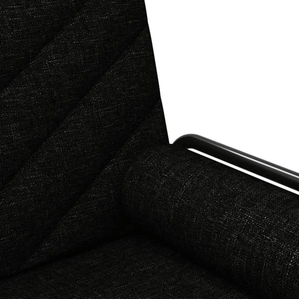 Bäddsoffa med armstöd svart tyg