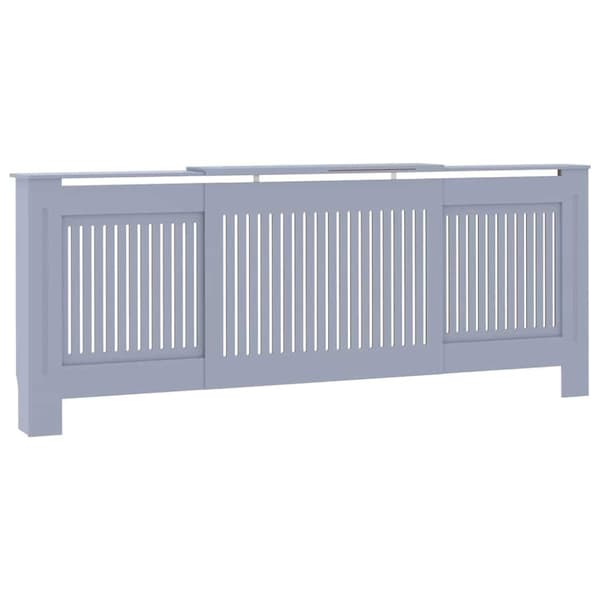 Radiatorlock 2 pcs Grå 205 x 20,5 x 81,5 cm Konstruerat trä