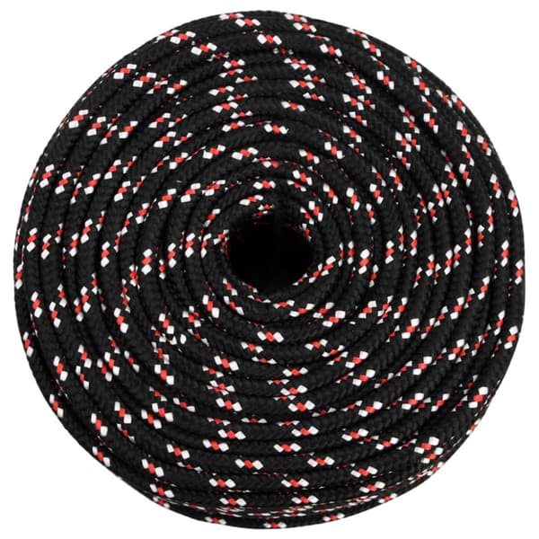Båtlina svart 8 mm 250 m polypropylen