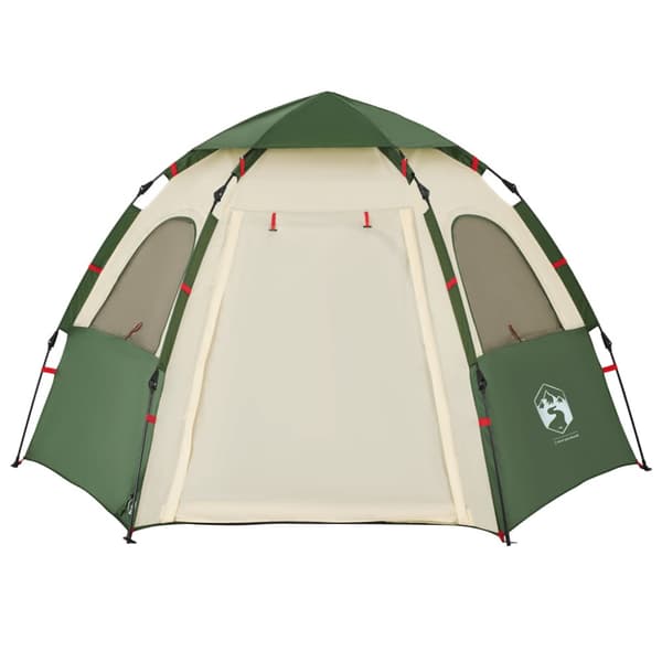 Campingtält 4 personer grön snabbrest
