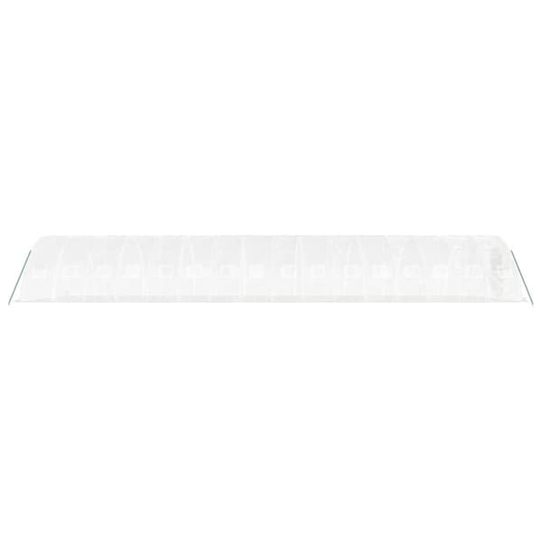 Växthus med stålram vit 80 m² 16x5x2,3 m