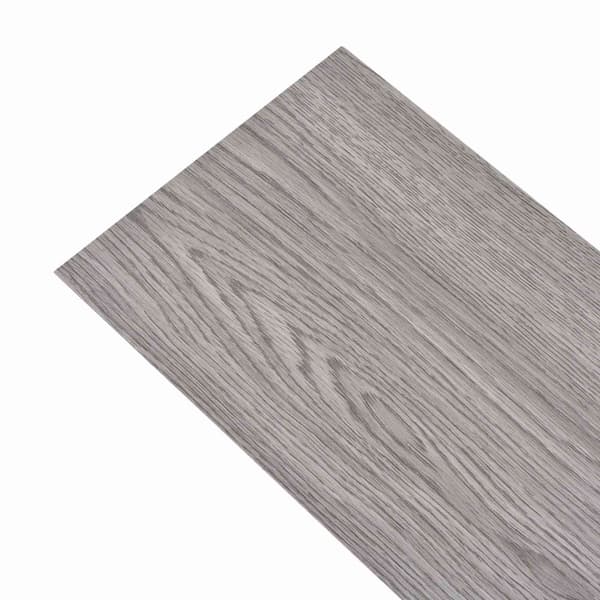 Golvplankor 18 pcs Mörkgrå 2,51 m² PVC