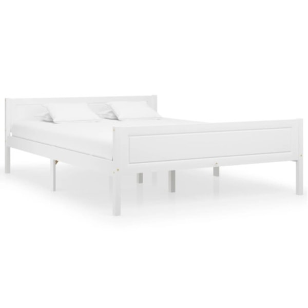 Sängram massiv furu vit 140x200 cm