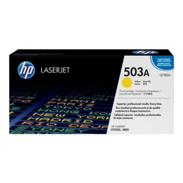 HP 503A - gul - original - LaserJet - tonerkassett (Q7582A)