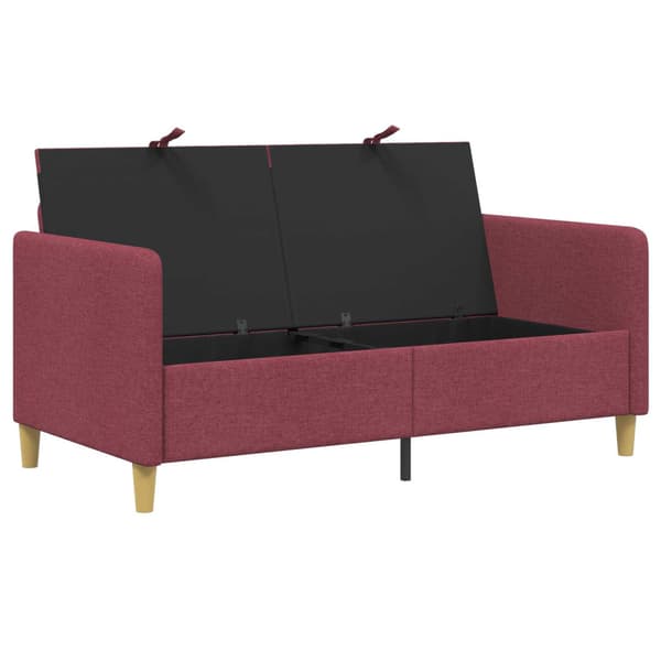 Soffa med förvaring Vinröd 152 x 78 x 87 cm Polyester