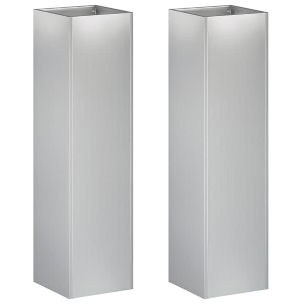 Trädgårdsplanterare 2 st Silver 20 x 20 x 75 cm