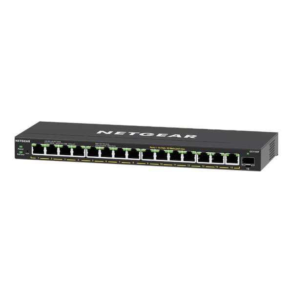 NETGEAR Plus GS316EP - switch - 16 portar - Administrerad