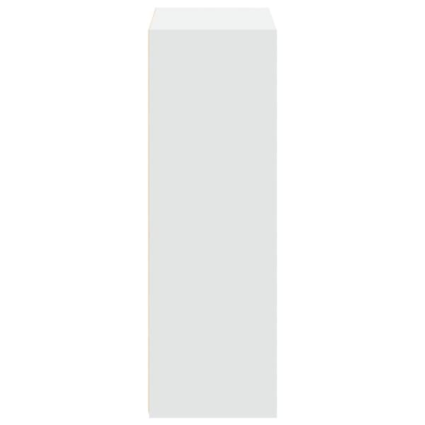 Högskåp vit 70x41x124 cm konstruerat trä