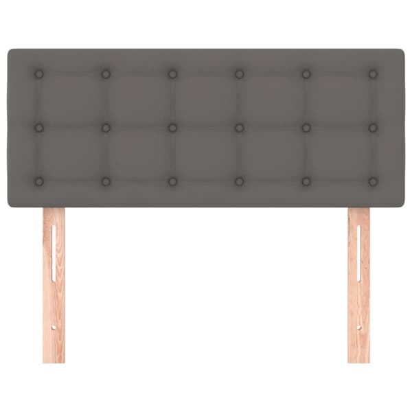Sänggavel grå 100x5x78/88 cmkonstläder