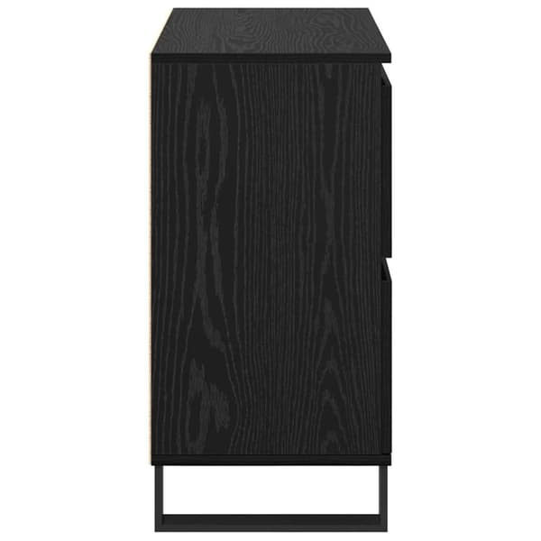 Sideboard 2 pcs Svart Ek 60 x 35 x 70 cm