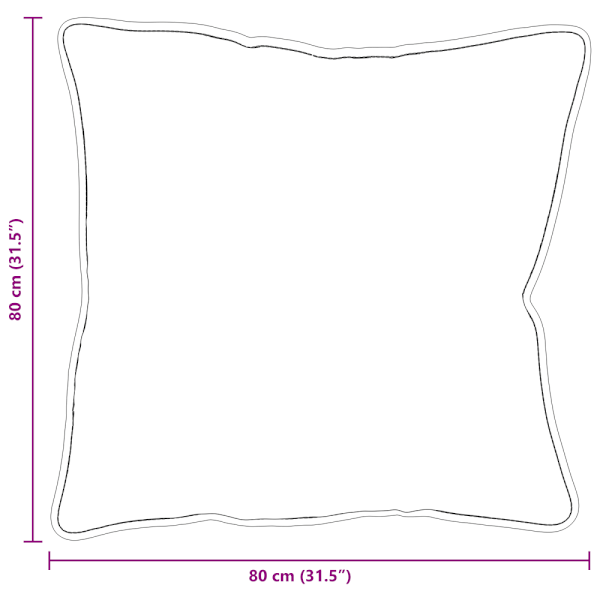 Kudde med kudde 2 pcs Vit 80 x 80 x 20 cm Polyester