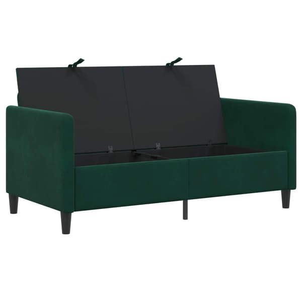 Soffa med förvaring Mörkgrön 152 x 78 x 87 cm Polyester