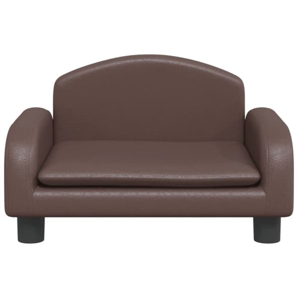 Barnsoffa brun 50x40x30 cm konstläder