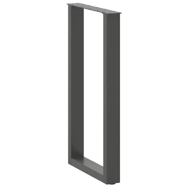 Barbordsben U-formade 2 st antracit 40x(90-91) cm stål